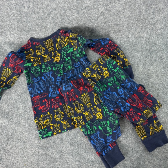 Old Navy Boys 2 piece Pajamas 5T Long Sleeve & Pant Dinosaurs Monsters Lot of 3 - Picture 3 of 15